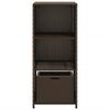 vidaXL Gartenschrank Braun 50x55x115 cm Poly Rattan
