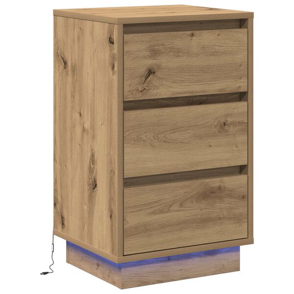 vidaXL Nachttisch Artisan-Eiche 39 x 34,5 x 65 cm Holzwerkstoff