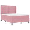 vidaXL Boxspringbett mit Matratze mit Kopfteil Rosa 200 x 160 cm Samt