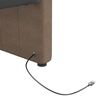 vidaXL Tagesbett mit Matratze USB Taupe Stoff 90x200 cm