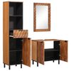 vidaXL Badezimmer Sets 3 stk. Akazie Braun Winish 38 x 33 x 160 cm