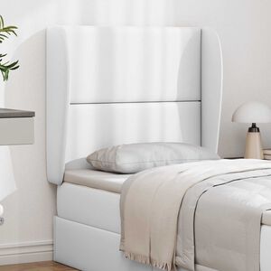 vidaXL Kopfteil Ohr Wei&szlig; 80 x 23 x 6 cm PVC