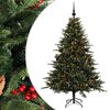 vidaXL K&uuml;nstlicher Weihnachtsbaum mit Weihnachtskugel 120 cm 150 LEDs