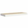 vidaXL Schweberegale 2 Stk. Eichen-Optik und Wei&szlig; 60x23,5x3,8 cm MDF