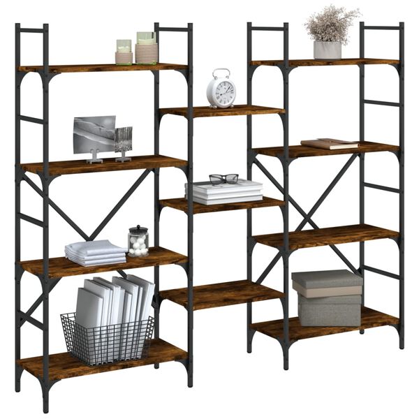 vidaXL B&uuml;cherregal R&auml;uchereiche 160x28,5x136,5 cm Holzwerkstoff