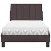 vidaXL Bett mit Matratze "Hanko" Dunkelbraun 90x190 cm Stoff