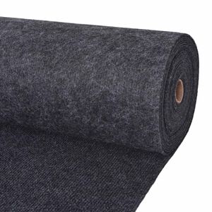 vidaXL Teppich Anthrazit 1,2 x 15 m Polyester