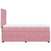 vidaXL Boxspringbett mit Matratze Rosa 90x190 cm Samt