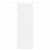vidaXL Schiebet&uuml;r Wei&szlig; 83 x 232 cm Massives Kiefernholz