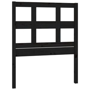 vidaXL Kopfteil Schwarz 95,5x4x100 cm Massivholz Kiefer