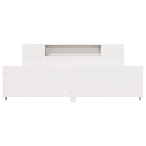 vidaXL Massivholzbett ohne Matratze Weiß 180x200 cm Kiefernholz