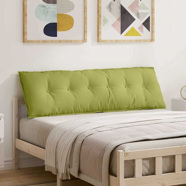 vidaXL R&uuml;ckenkissen Hellgr&uuml;n 160 x 19 x 50 cm Stoff