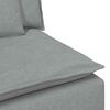 vidaXL Modulares Sofa Endmodul mit Armlehne Kissen Hellgrau 100 cm