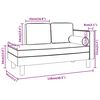 vidaXL Chaiselongue mit Kissen und Nackenrolle Taupe Stoff