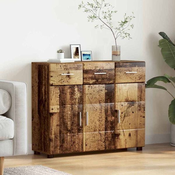 vidaXL Sideboard mit Regal Altholz 88,5 x 30,5 x 73 cm Holzwerkstoff