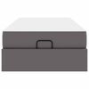 vidaXL Bettgestell mit Matratze mit Matratze 2 pcs Grau PVC
