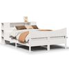 vidaXL Massivholzbett ohne Matratze Wei&szlig; 135x190 cm Kiefernholz