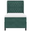 vidaXL Boxspringbett mit Matratze Dunkelgr&uuml;n 200 x 90 cm Polyester
