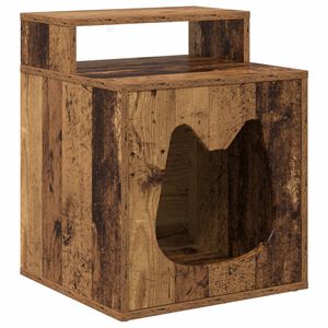 vidaXL Katzenhaus Altholz 42,5 x 40 x 53,5 cm Holzwerkstoff