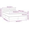 vidaXL Boxspringbett mit Matratze & LED Dunkelbraun 140x190 cm Stoff