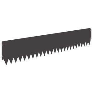 vidaXL Raseneinfassung 30 pcs 103 x 20 cm Stahl Schwarz