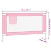 vidaXL Kleinkind-Bettschutzgitter Rosa 140x25 cm Stoff