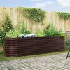 vidaXL Garten-Hochbeet Braun 320 x 80 x 81 cm Stahl