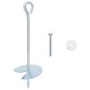 vidaXL Erdanker 10 pcs Silber &Oslash;10 x 30 cm Galvanisiertes Metall