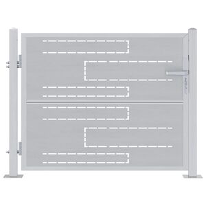 vidaXL Gartentor 85 x 70 cm Edelstahl Silber Abschlie&szlig;bar