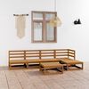 vidaXL 6-tlg. Garten-Lounge-Set Honigbraun Massivholz Kiefer