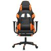 vidaXL Gaming-Stuhl mit Fu&szlig;st&uuml;tze Schwarz und Orange Kunstleder
