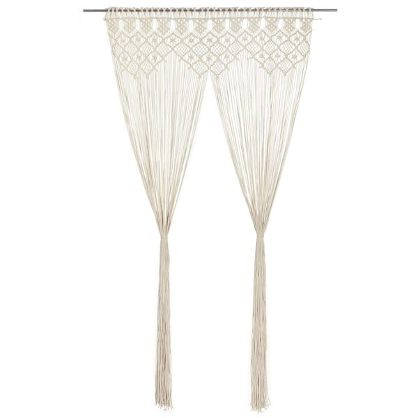 vidaXL Makramee Vorhang 140x240 cm Baumwolle