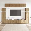 vidaXL 8-tlg. TV-Schrank-Set Wandmontage Artisan-Eiche Holzwerkstoff