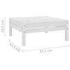 vidaXL 3-tlg. Garten-Lounge-Set Weiß Massivholz Kiefer