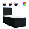 vidaXL Boxspringbett mit Matratze Schwarz 90x190 cm Stoff