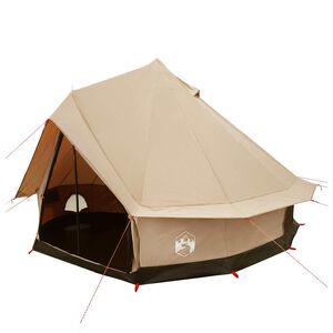 vidaXL Familienzelt 6 Personen Creme Polybaumwolle