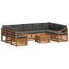 vidaXL Sofagarnituren 10 pcs Natur und Anthrazit Massivholz Akazie