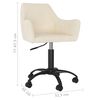 vidaXL Esszimmerstuhl Drehbar Creme Samt