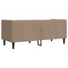 vidaXL Chesterfield-Sofa 2-Sitzer Cappuccino Kunstleder