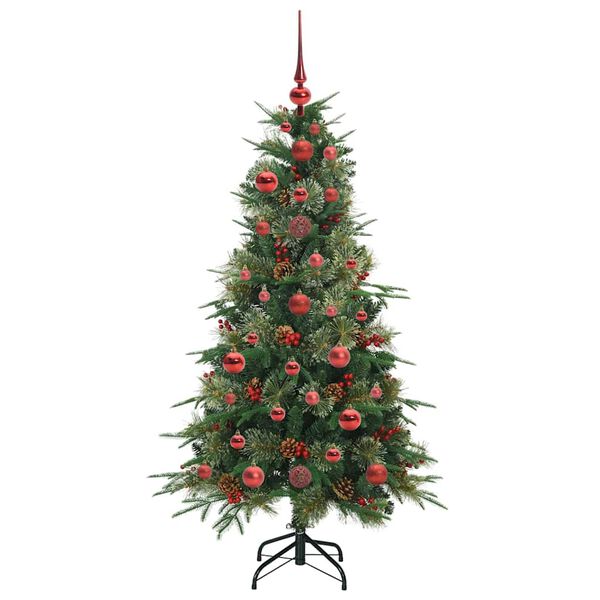 vidaXL K&uuml;nstlicher klappbarer Weihnachtsbaum Gr&uuml;n 120 cm PE und PVC