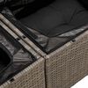 vidaXL Gartensofa-set mit Kissen mit Speicher 10 pcs Grau Poly-Rattan