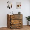 vidaXL Sideboard Räuchereiche 80x33x70 cm Holzwerkstoff
