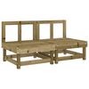 vidaXL Garten-Mittelsofas 2 Stk. Kiefernholz Impr&auml;gniert