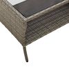 vidaXL Gartensofa 2-Sitzer mit Kissen & Tisch Grau Poly Rattan