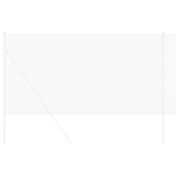 vidaXL Geschwei&szlig;ter Drahtzaun Silber 1,2 x 50 m