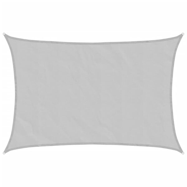 vidaXL Sonnensegel Hellgrau 5x3,5 m 100% Polyester Oxford