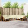 vidaXL Outdoor-Sofagarnitur mit Kissen 8 pcs Natur und Creme