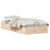 vidaXL Ottoman Bettgestell mit Stauraum Natur 100 x 200 cm