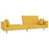 vidaXL Schlafsofa 2-Sitzer mit Fu&szlig;hocker Gelb Stoff