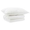 vidaXL Bettdecke und Kissen Set 2 stk. 152x203 cm Sommer 140 GSM Wolle